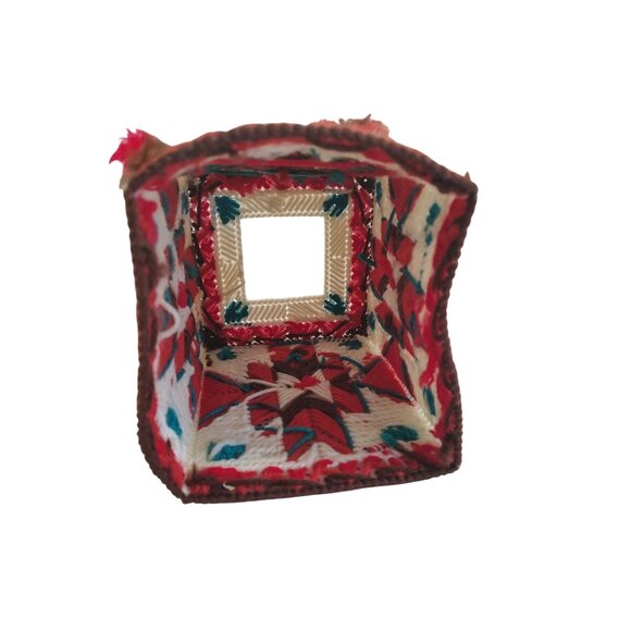 Handmade Southwest Style Needlepoint Tissue Box Cover 6" x 5" Native American - Picture 6 of 6